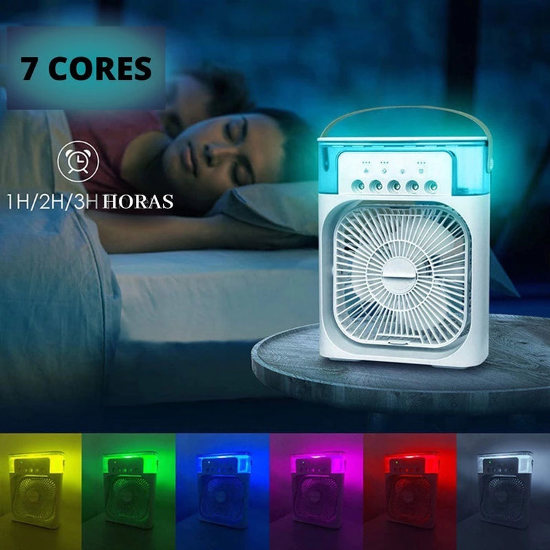 Refrigerador De Ar Ventilador Umidificador Portátil Com Led Reservatório De Água Led USB mini