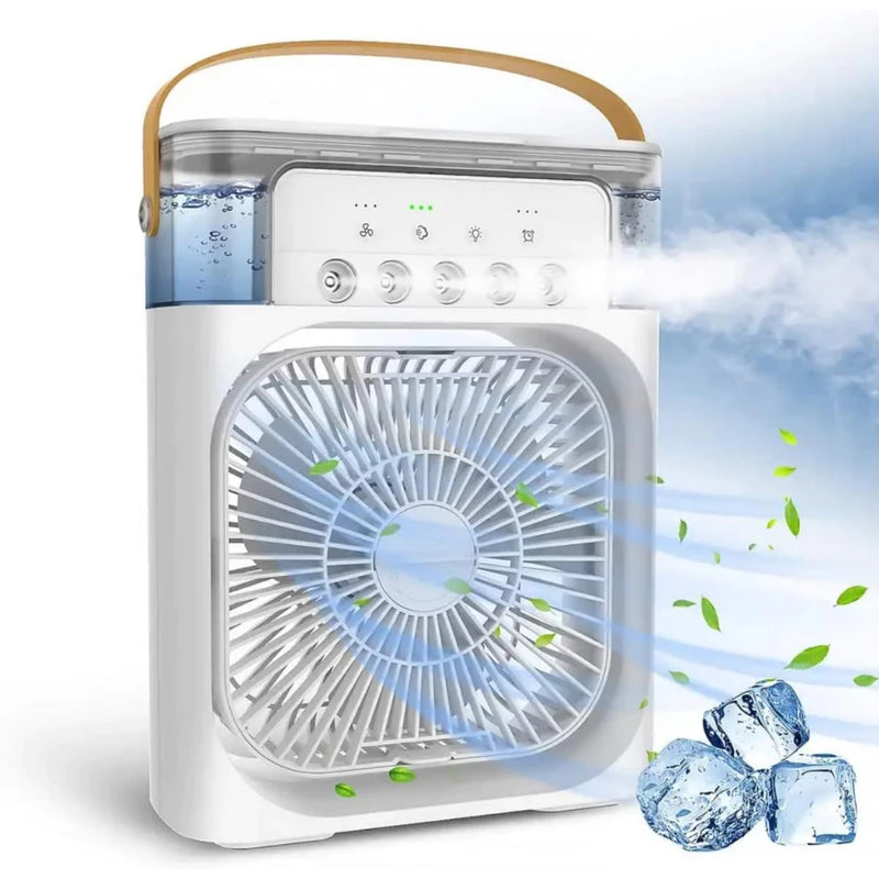 Refrigerador De Ar Ventilador Umidificador Portátil Com Led Reservatório De Água Led USB mini