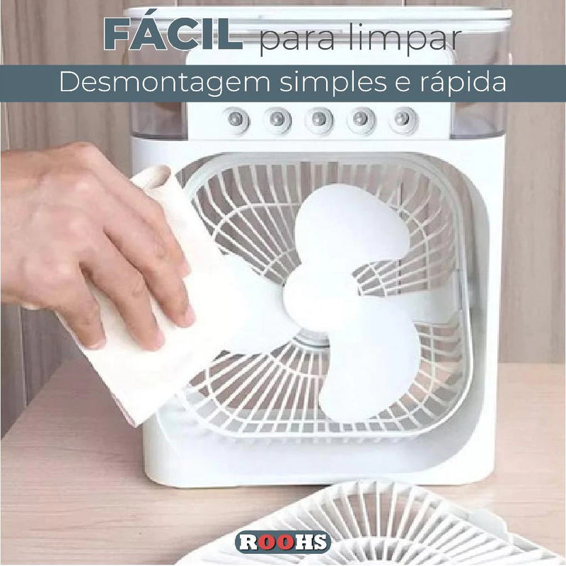 Refrigerador De Ar Ventilador Umidificador Portátil Com Led Reservatório De Água Led USB mini